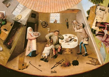 Gluttony, detail from the Table of the Seven Deadly Sins and the Four Last Things, c.1480
